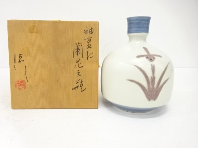 JAPANESE COLLECTIBLE / KYOTO-YAKI / CREATED BY SEITO KAWAI: VASE / RED